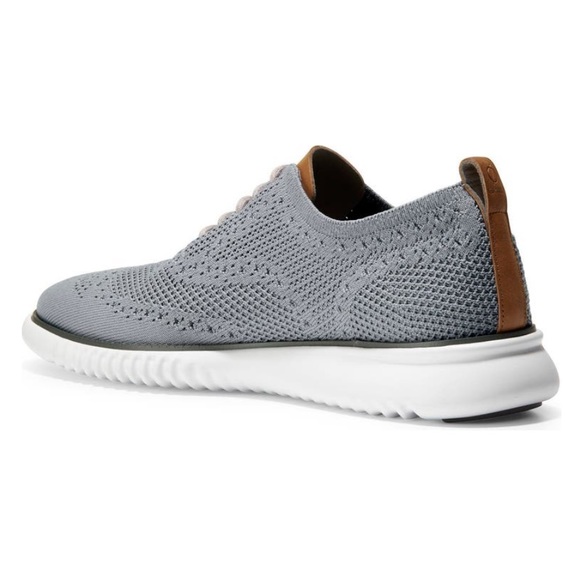 Cole Haan 2.ZeroGrand Stitchlite Knit Wingtip Ironstone Vapor Gray White 13 NIB - Picture 3 of 16